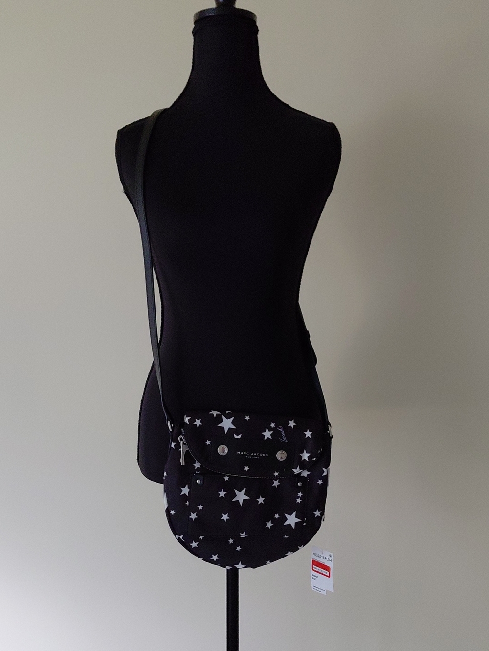 Marc Jacobs Black and White Star Crossbody Bag